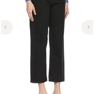 Ganni Black Straight Leg Jeans